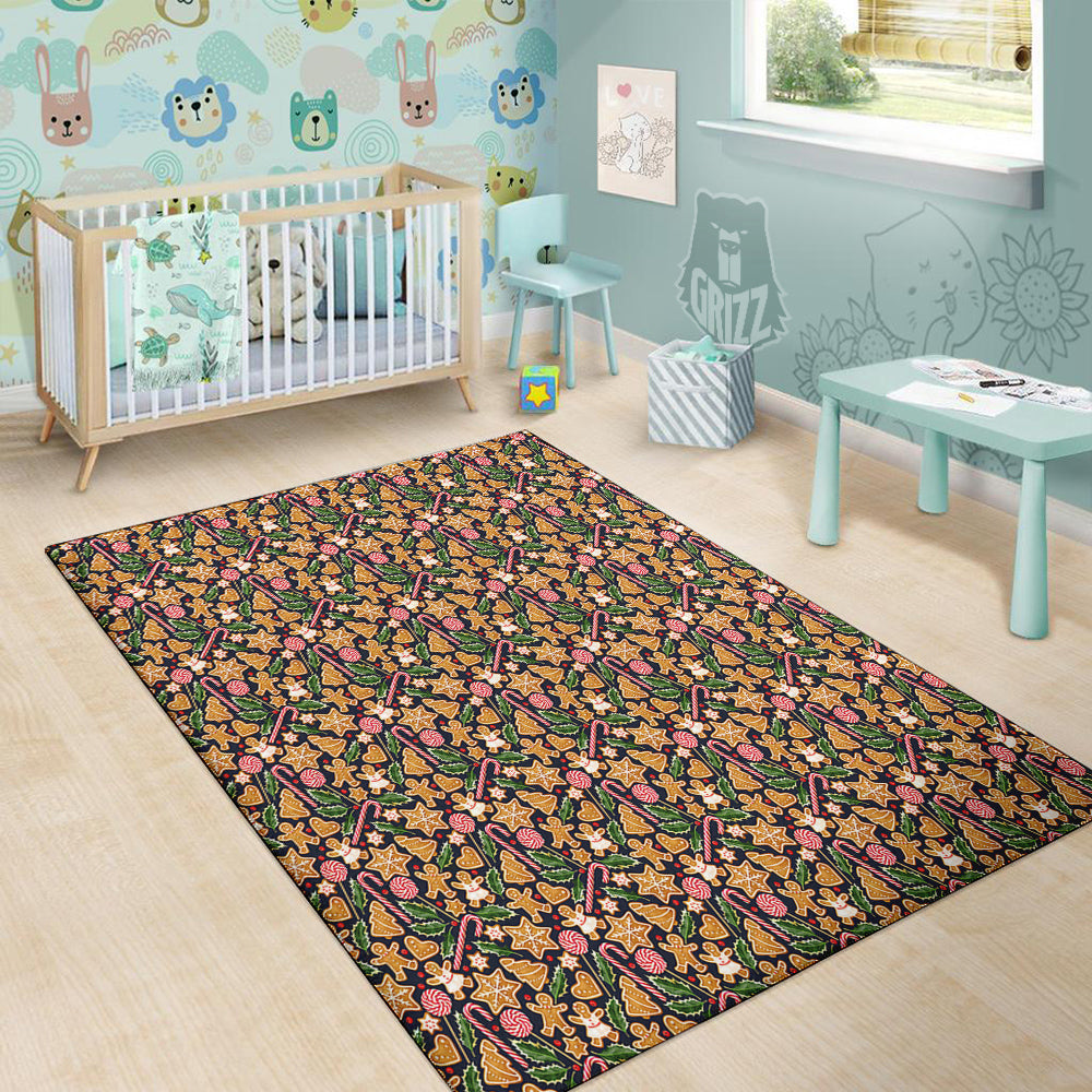 Gingerbread Cute Print Pattern Floor Mat-grizzshop
