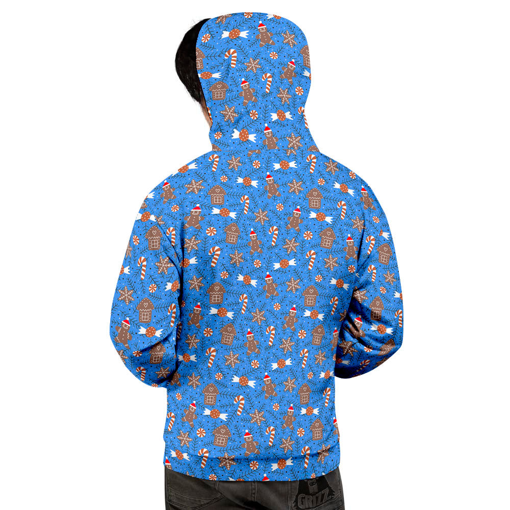 Gingerbread Man Christmas Print Pattern Men's Hoodie-grizzshop