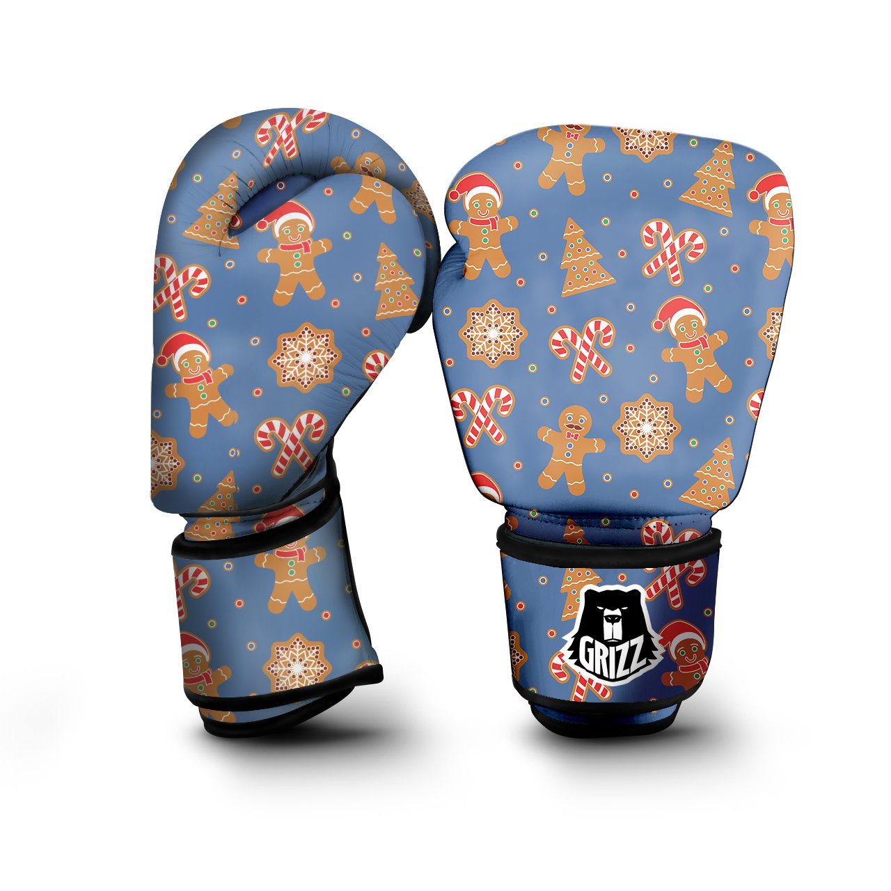 Gingerbread Man Xmas Print Pattern Boxing Gloves-grizzshop