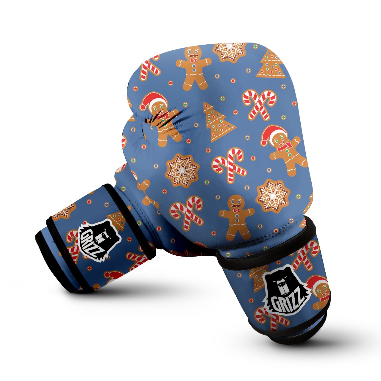 Gingerbread Man Xmas Print Pattern Boxing Gloves-grizzshop
