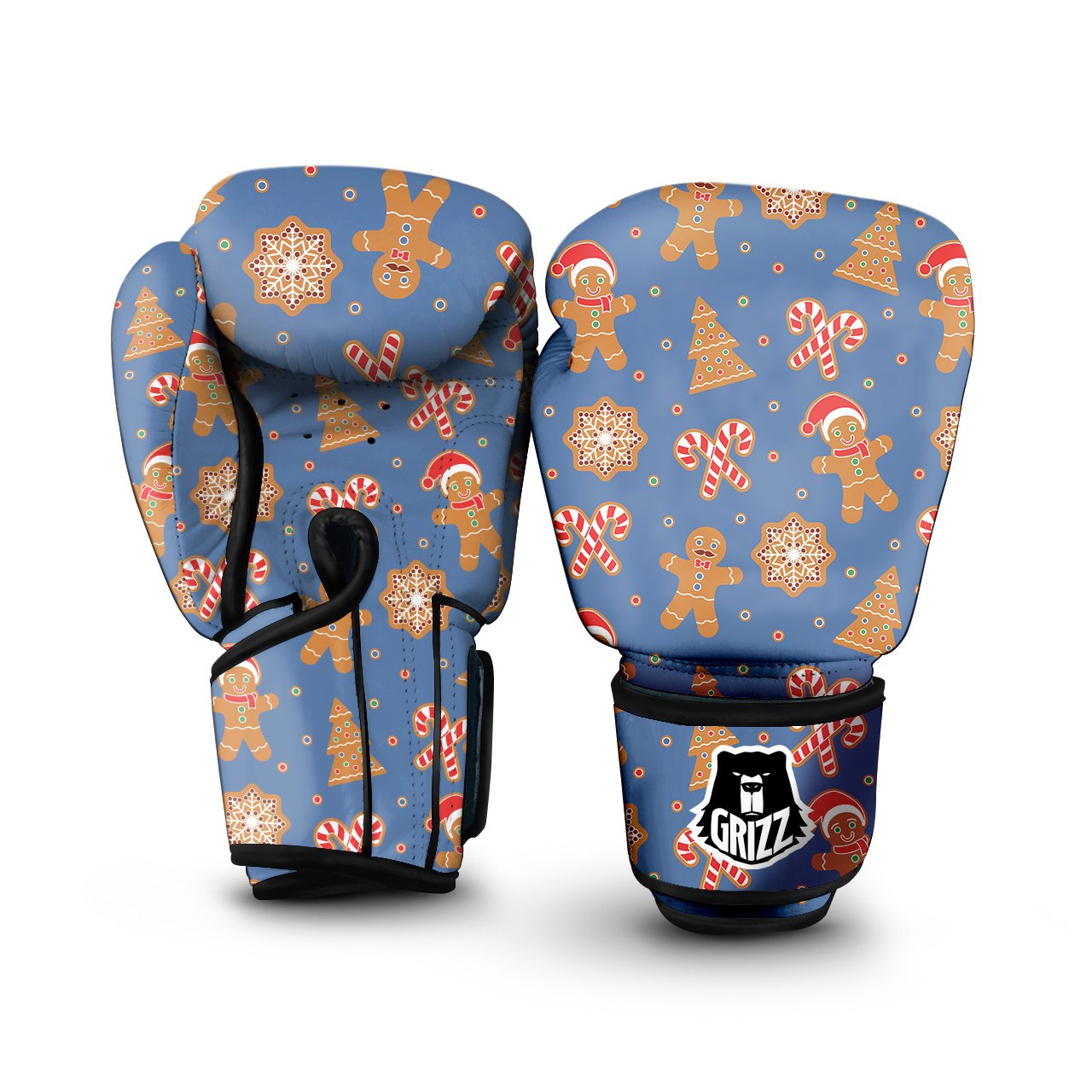 Gingerbread Man Xmas Print Pattern Boxing Gloves-grizzshop