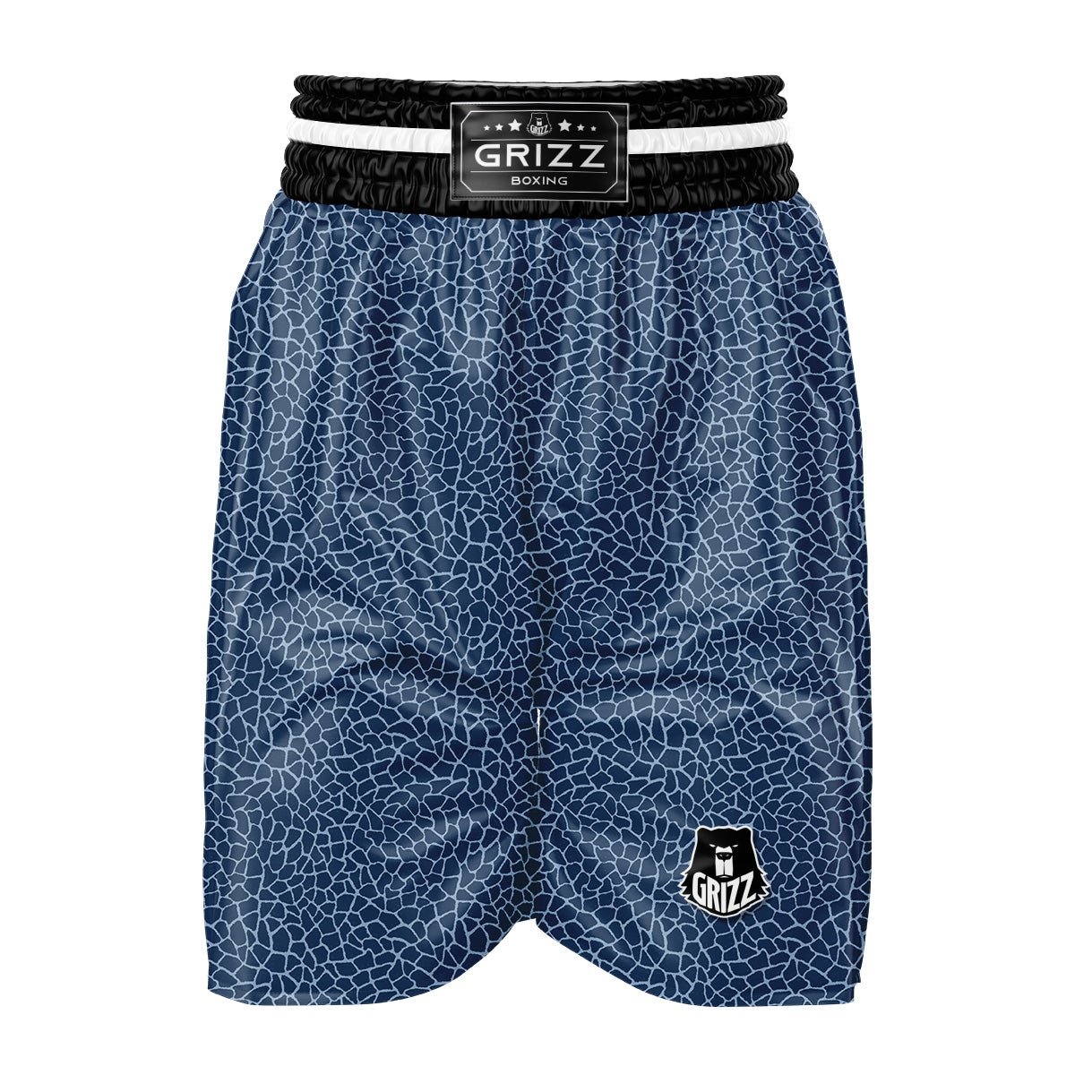 Giraffe Blue Print Boxing Shorts-grizzshop