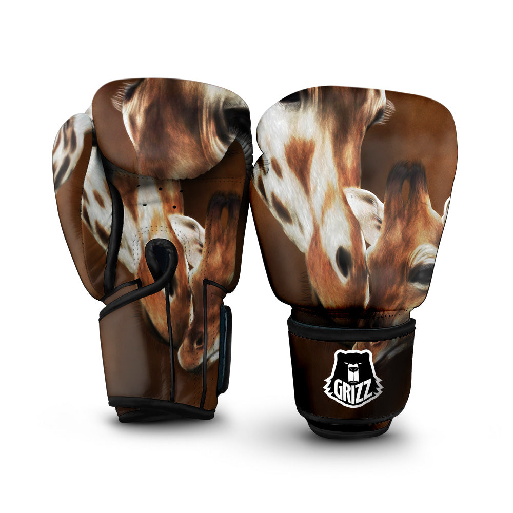 Giraffe Brown Print Boxing Gloves-grizzshop