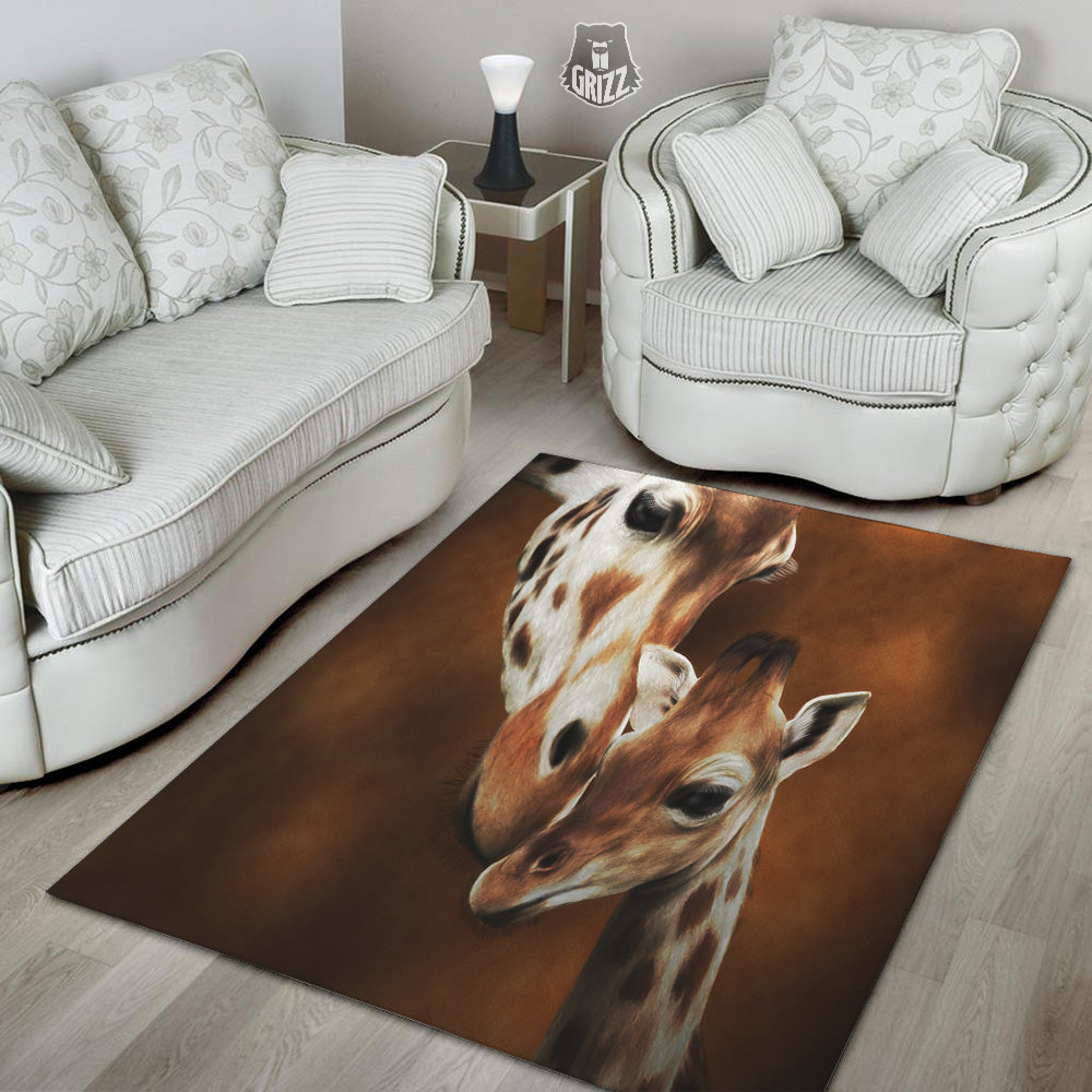 Giraffe Brown Print Floor Mat-grizzshop