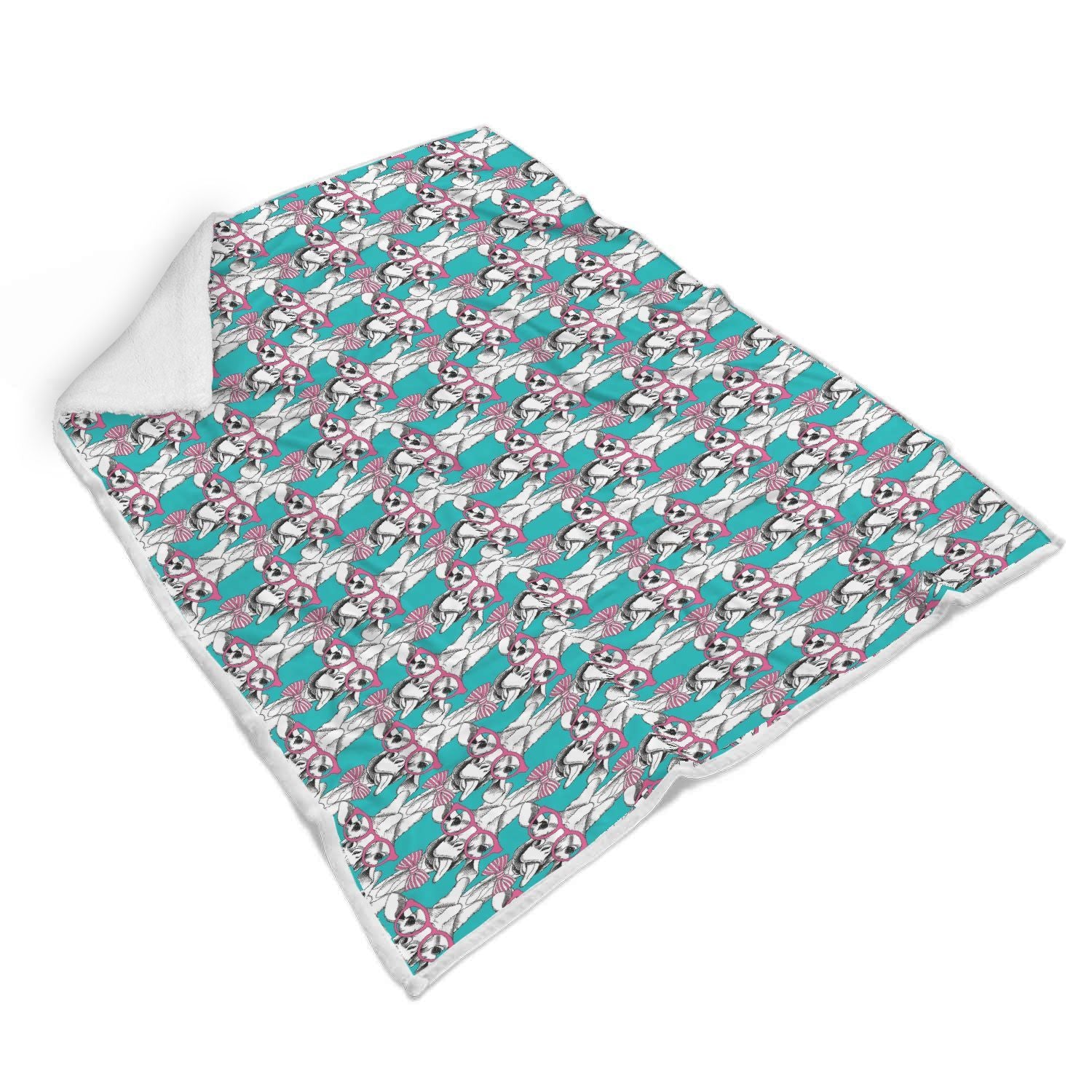 Giraffe Cartoon Pattern Print Throw Blanket-grizzshop