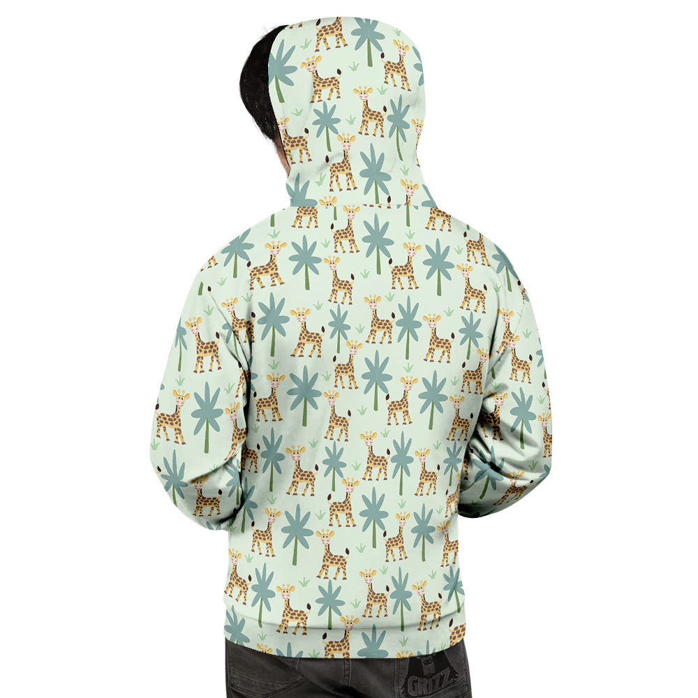 Giraffe Cartoon Print Pattern Men's Hoodie-grizzshop