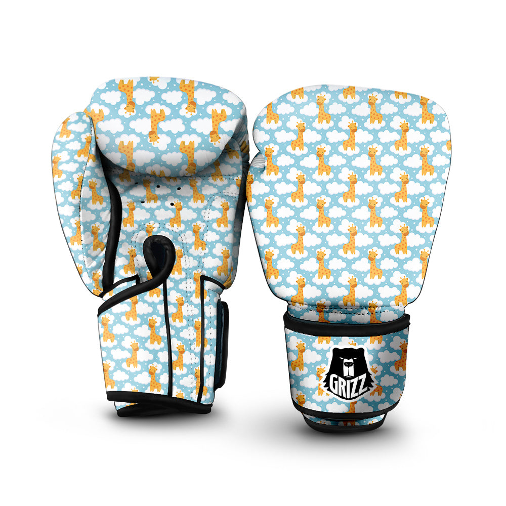 Giraffe Cute Cartoon Print Pattern Boxing Gloves-grizzshop