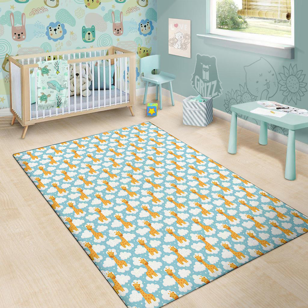 Giraffe Cute Cartoon Print Pattern Floor Mat-grizzshop
