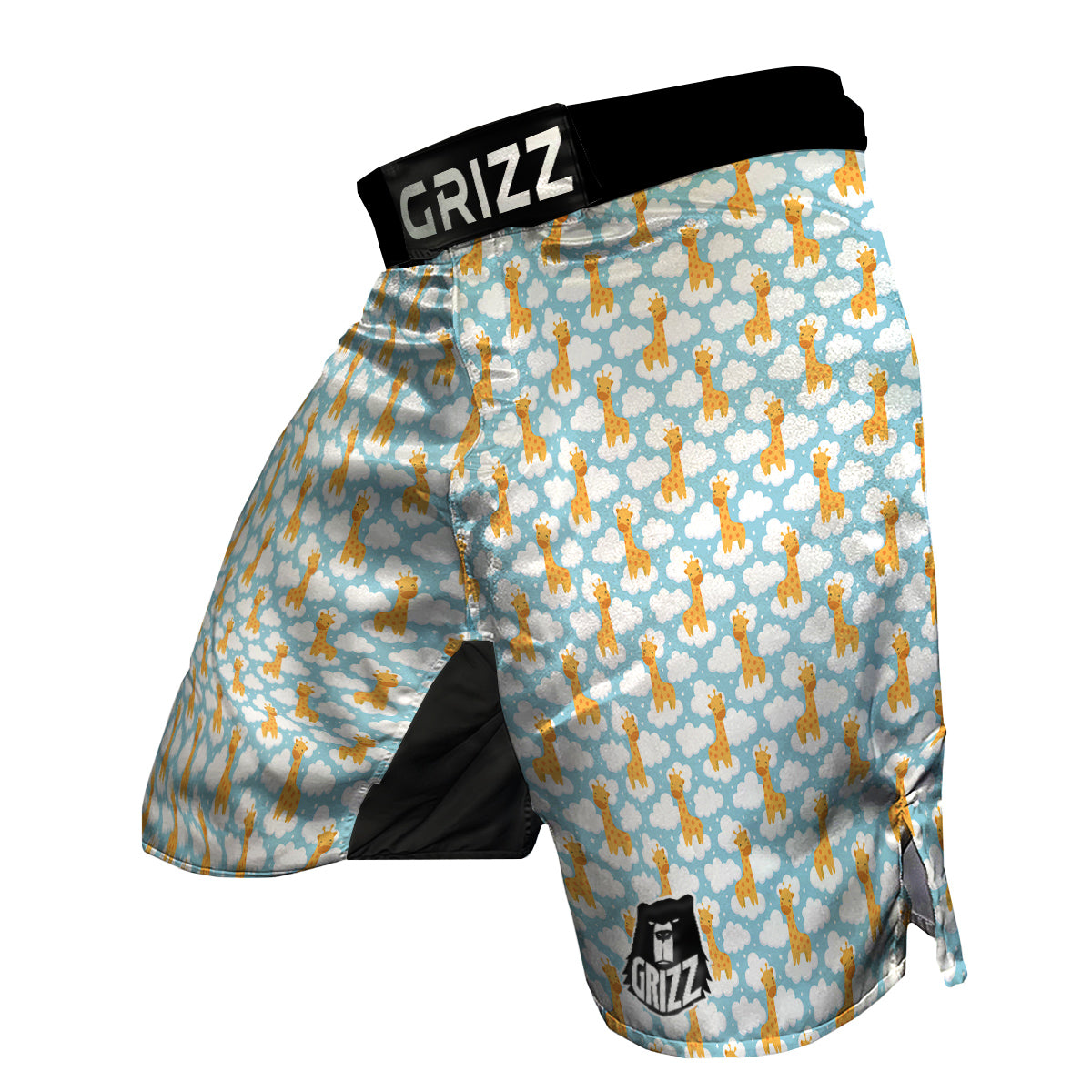 Giraffe Cute Cartoon Print Pattern MMA Shorts-grizzshop