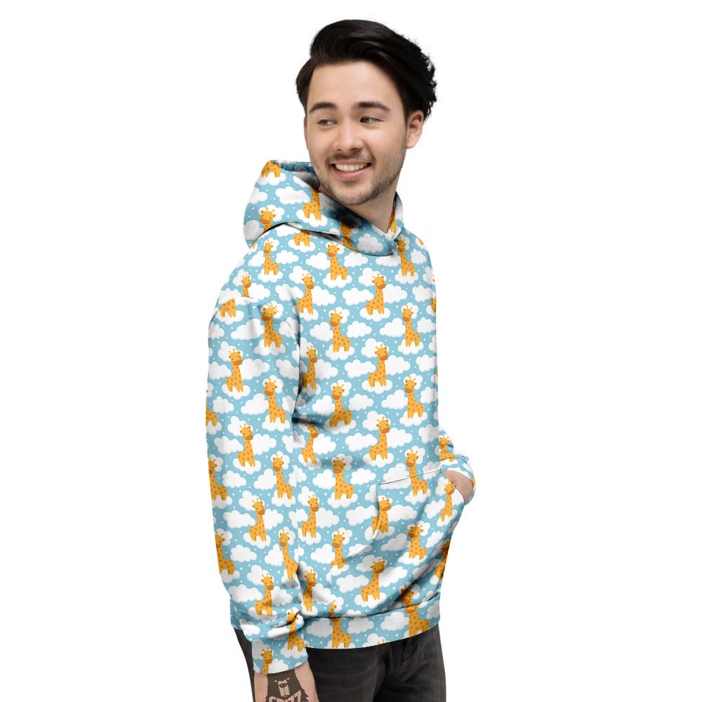 Giraffe Cute Cartoon Print Pattern Men's Hoodie-grizzshop