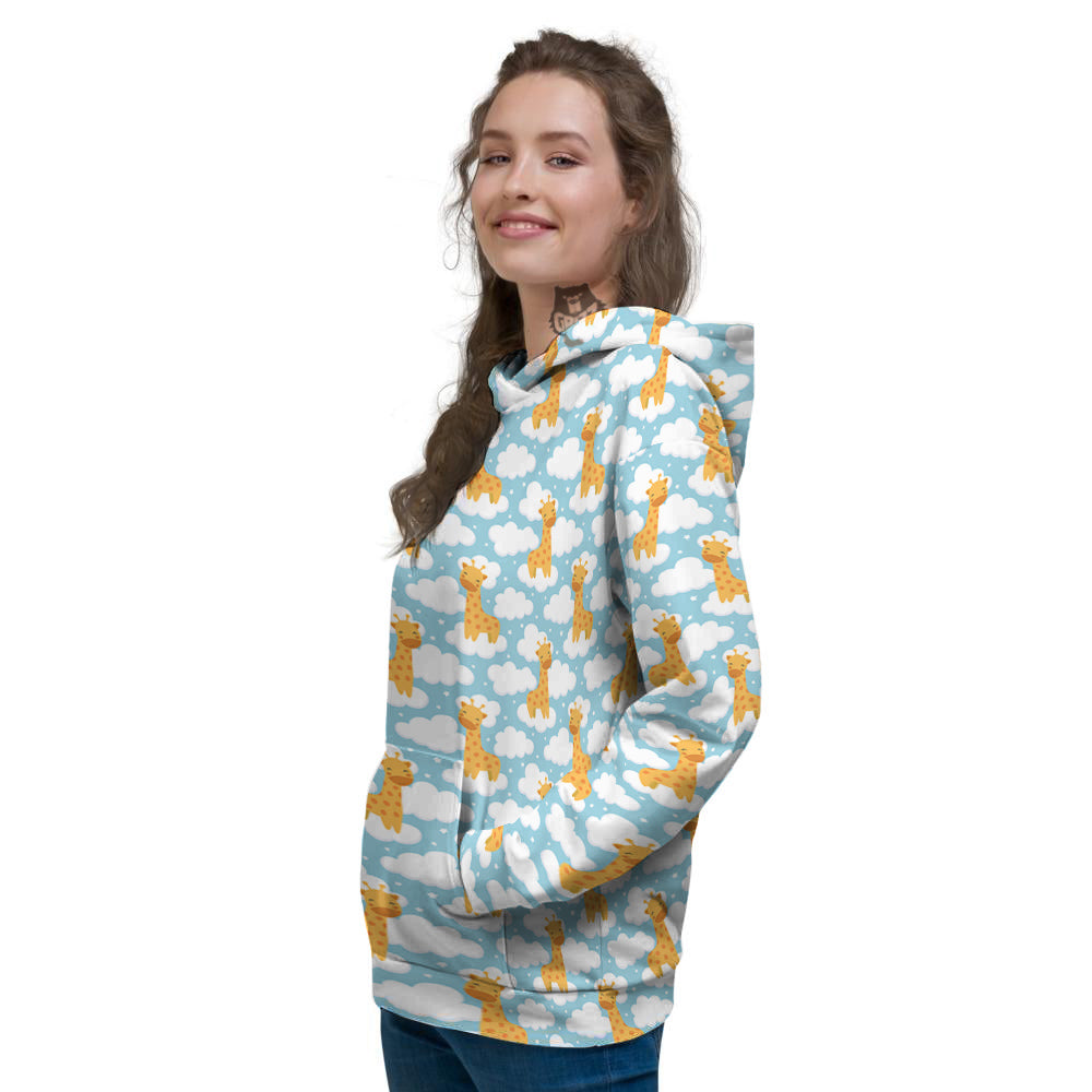 Giraffe Cute Cartoon Print Pattern Women's Hoodie-grizzshop