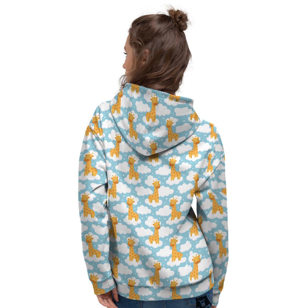 Giraffe Cute Cartoon Print Pattern Women's Hoodie-grizzshop