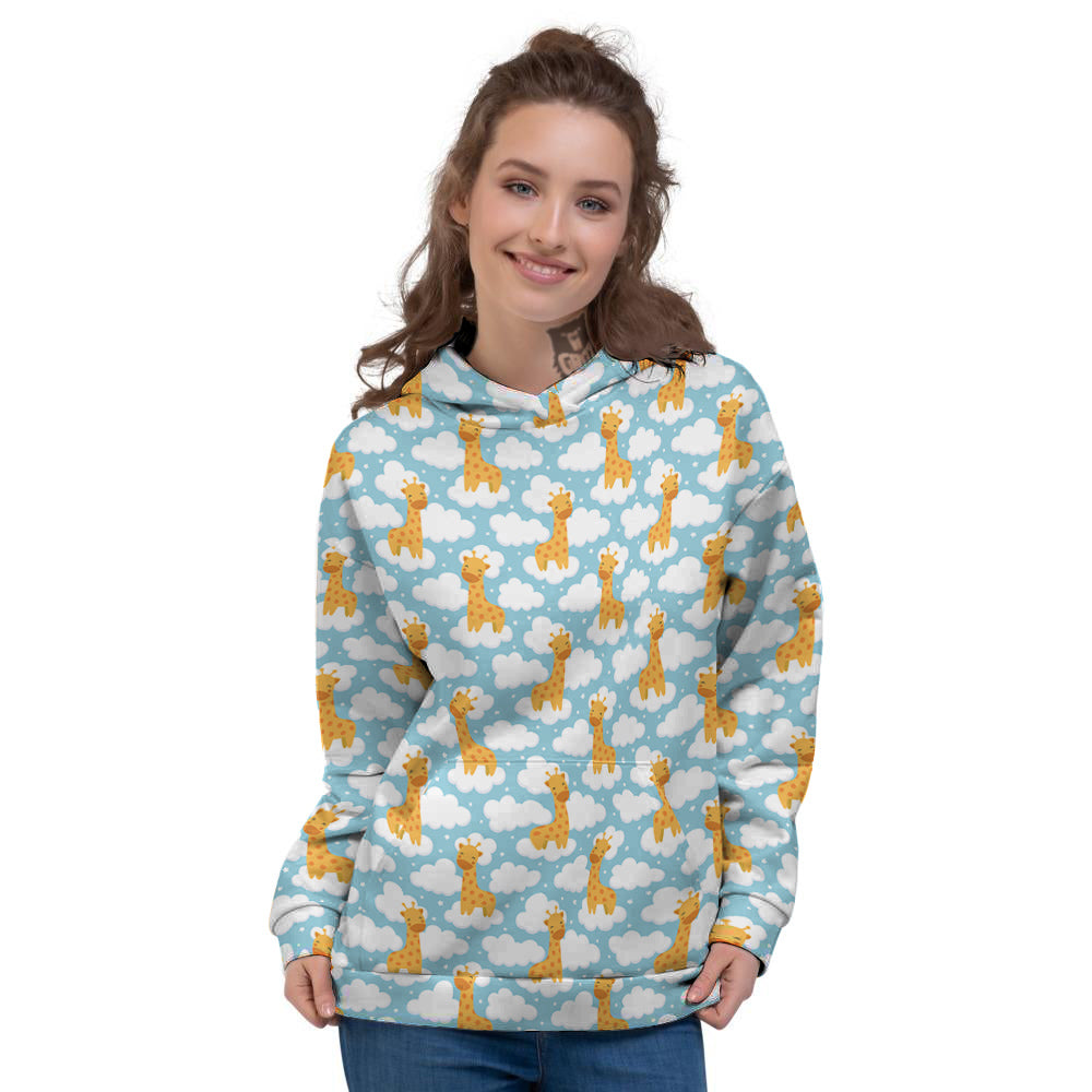 Giraffe Cute Cartoon Print Pattern Women's Hoodie-grizzshop