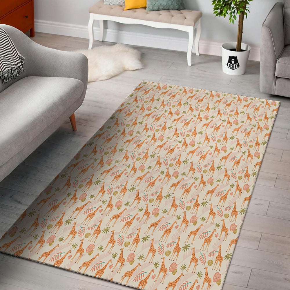 Giraffe Cute Print Pattern Floor Mat-grizzshop