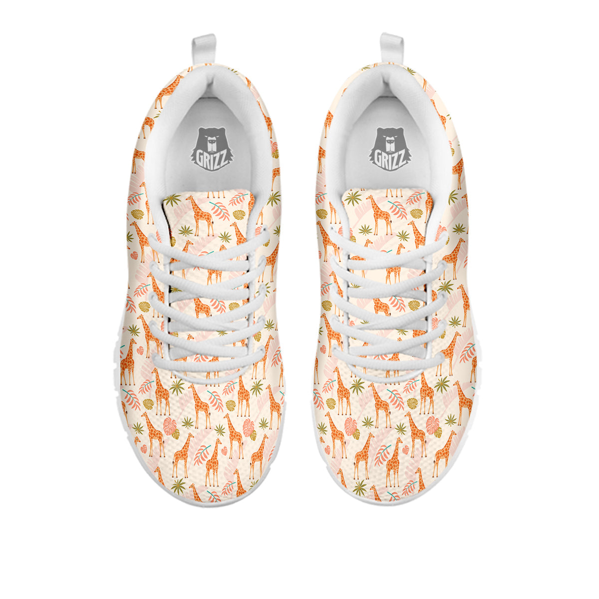 Giraffe Cute Print Pattern White Sneaker-grizzshop