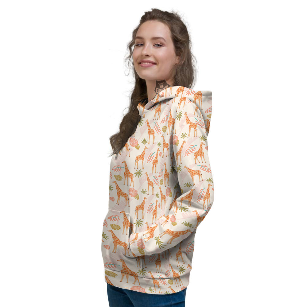 Giraffe Cute Print Pattern Women's Hoodie-grizzshop