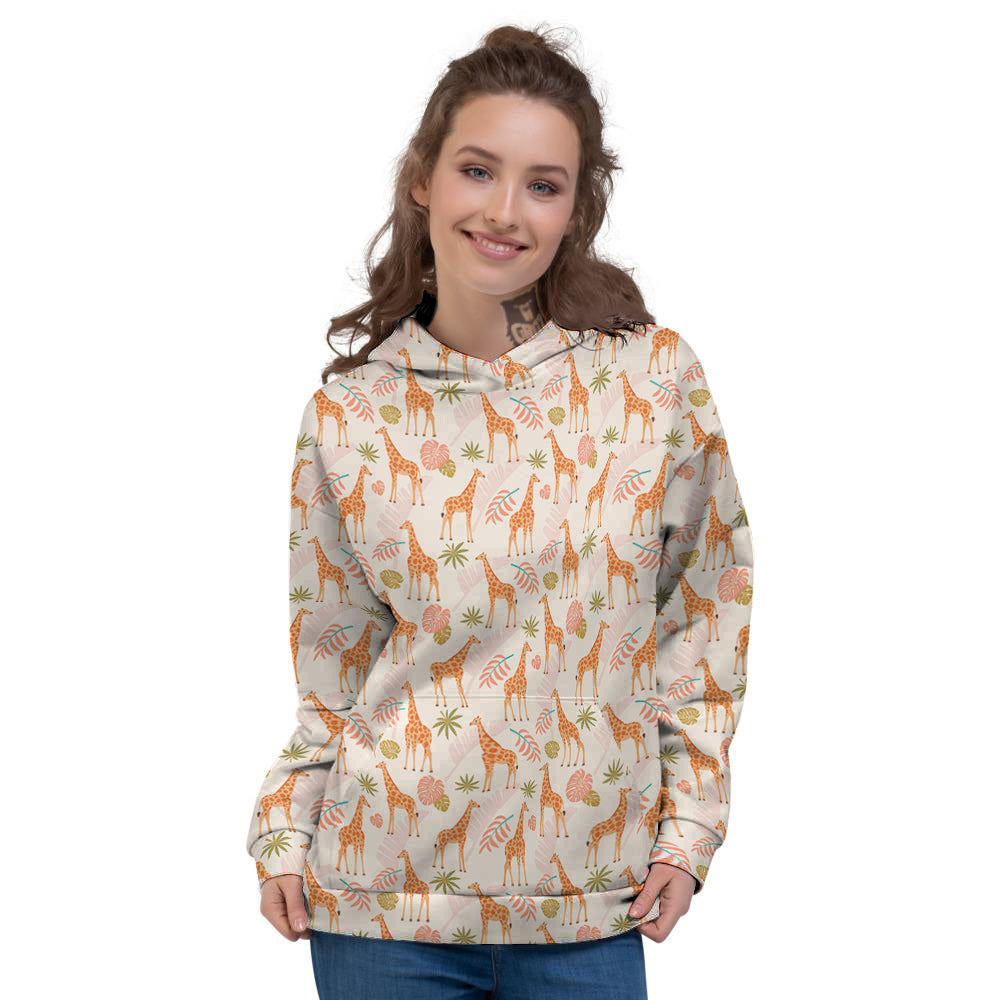 Giraffe Cute Print Pattern Women's Hoodie-grizzshop
