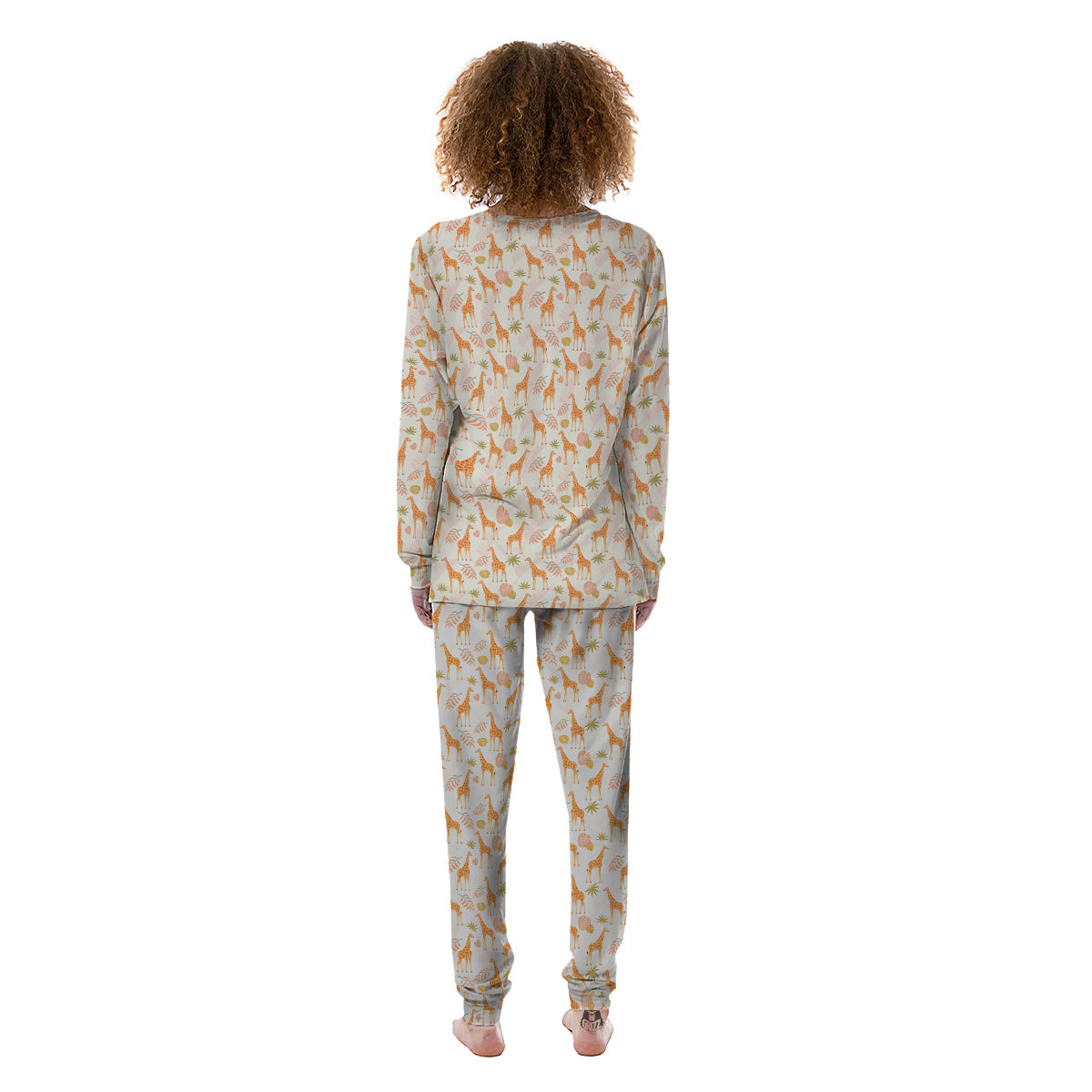 Giraffe Cute Print Pattern Women's Pajamas-grizzshop