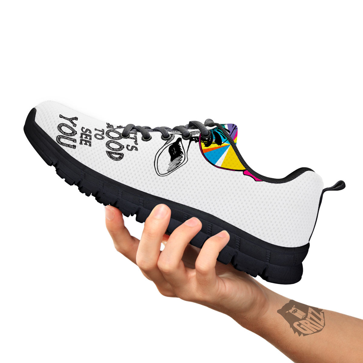 Giraffe Funny Print Black Sneaker-grizzshop