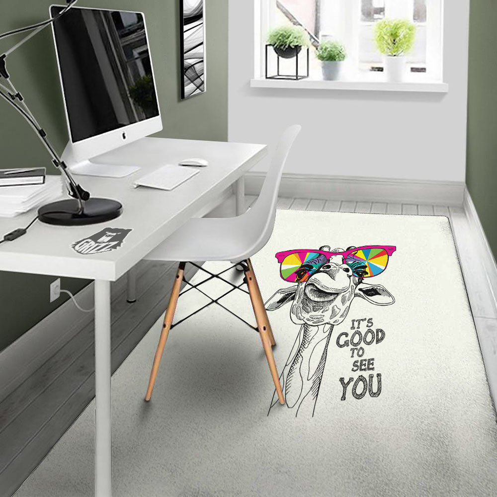 Giraffe Funny Print Floor Mat-grizzshop