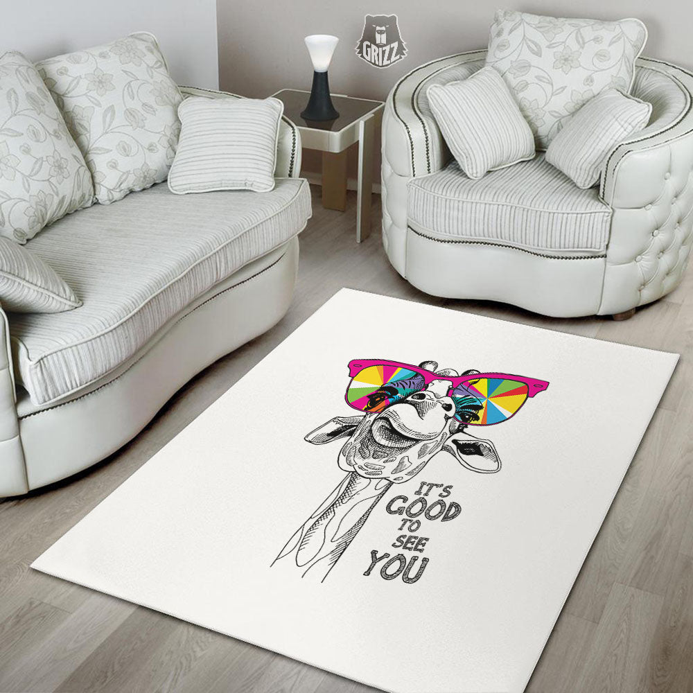 Giraffe Funny Print Floor Mat-grizzshop