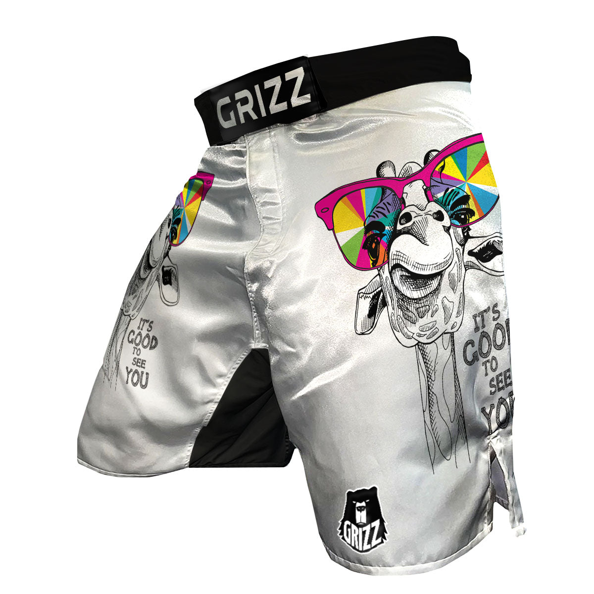 Giraffe Funny Print MMA Shorts-grizzshop
