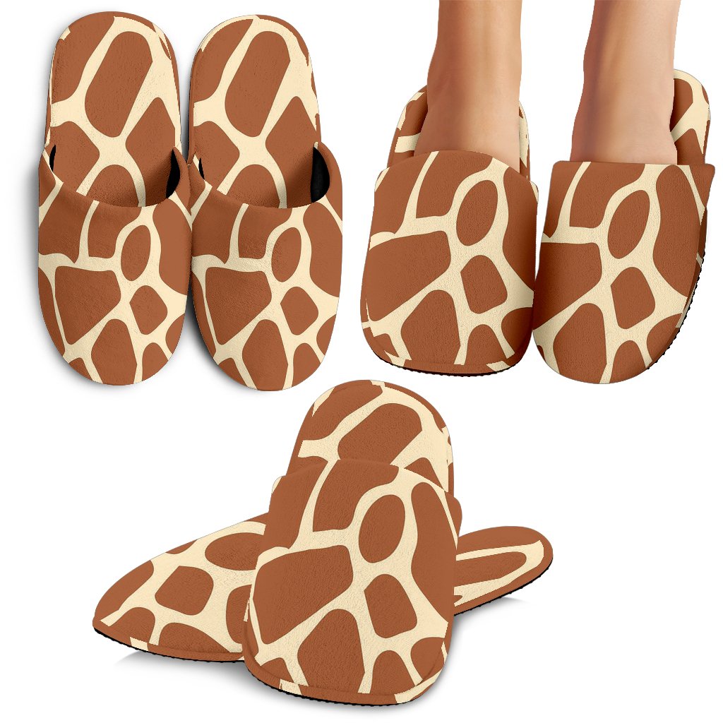 Giraffe Pattern Print Premium Home Slippers-grizzshop