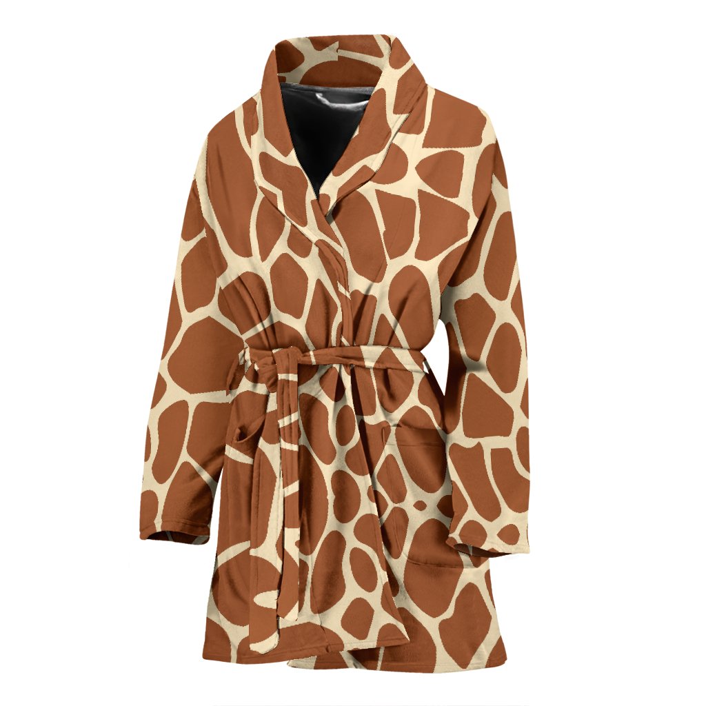 Giraffe Pattern Print Women Long Robe-grizzshop