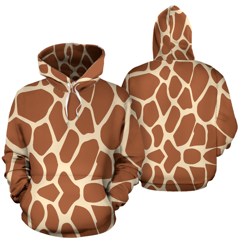 Giraffe Pattern Print Women Men Pullover Hoodie-grizzshop