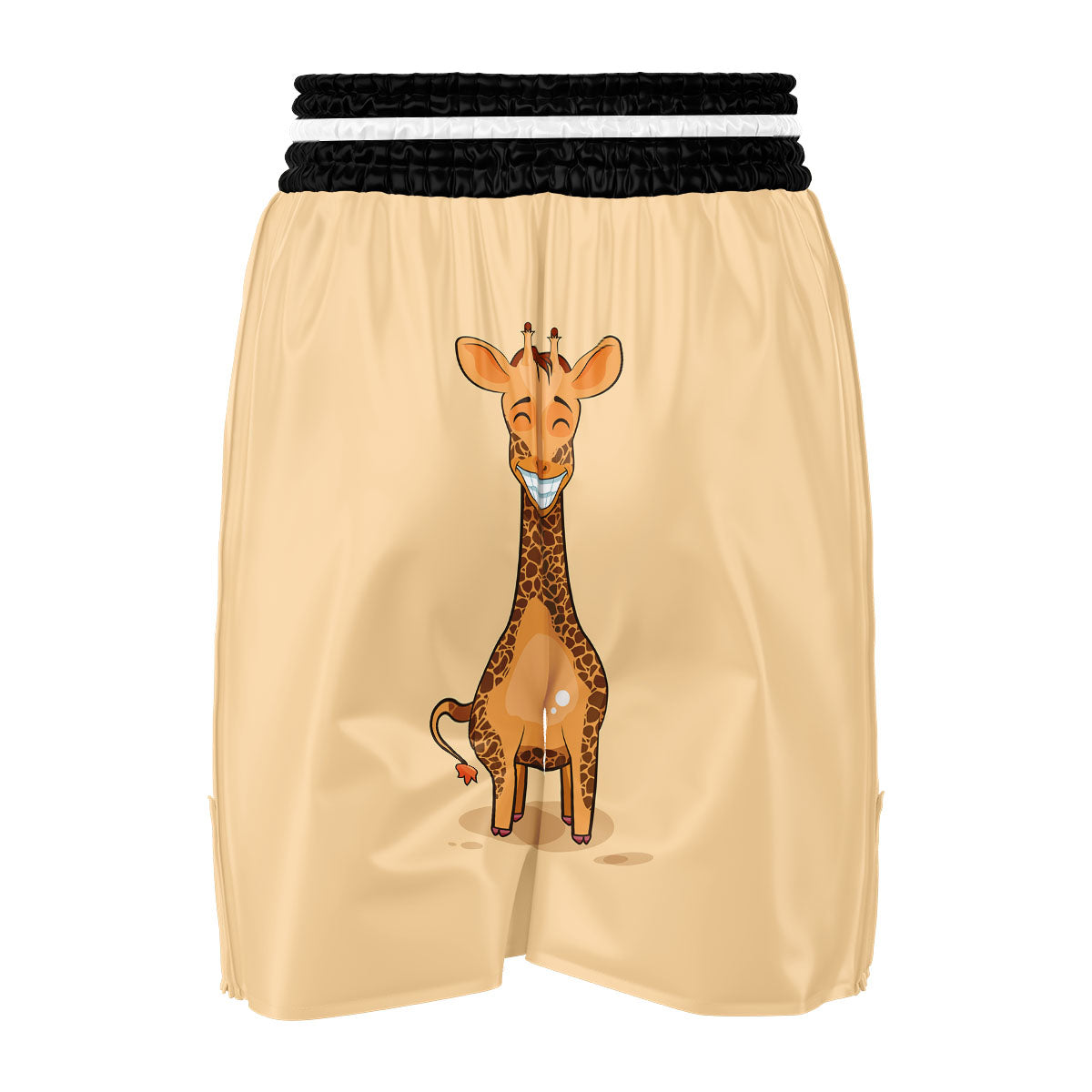 Giraffe Smiley Face Print Boxing Shorts-grizzshop