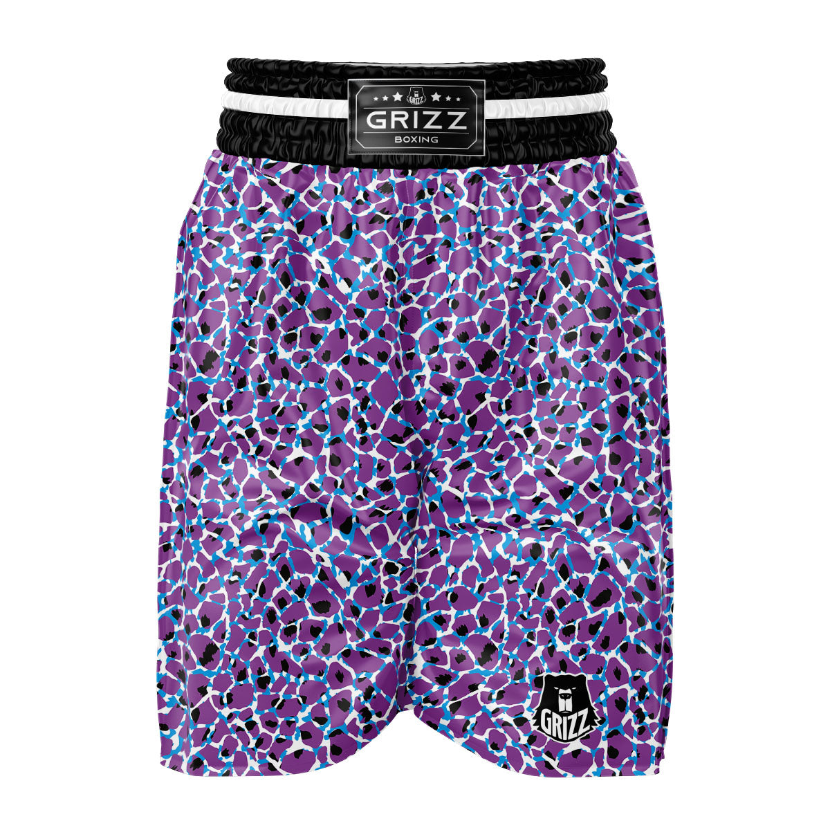 Giraffe Teal And Purple Print Pattern Boxing Shorts-grizzshop