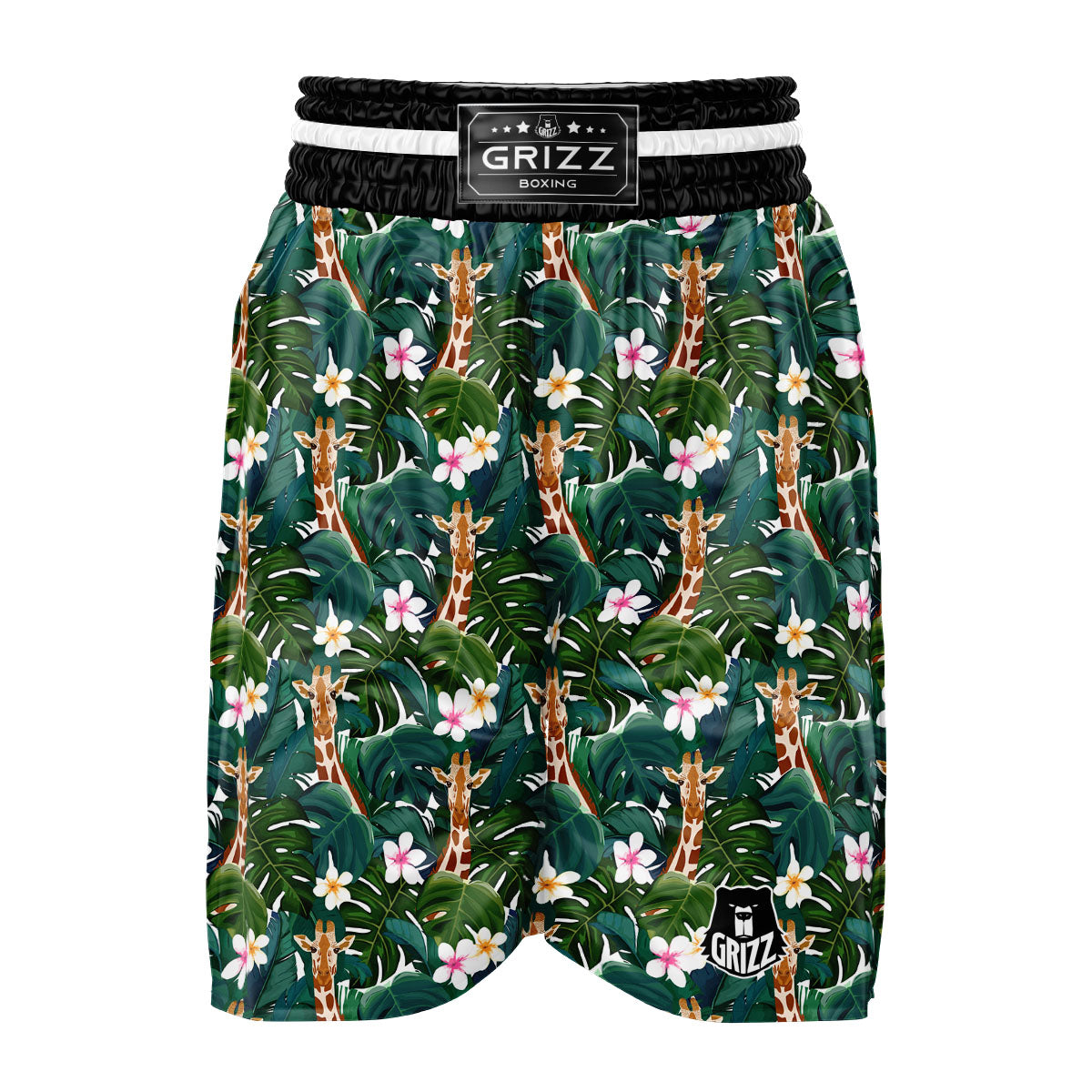 Giraffe Tropical Print Pattern Boxing Shorts-grizzshop