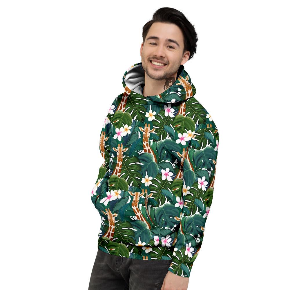 Giraffe Tropical Print Pattern Men's Hoodie-grizzshop