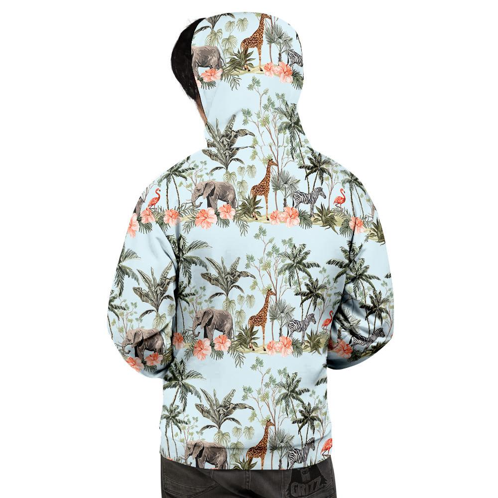Giraffe Tropical Zebra Print Pattern Men's Hoodie-grizzshop