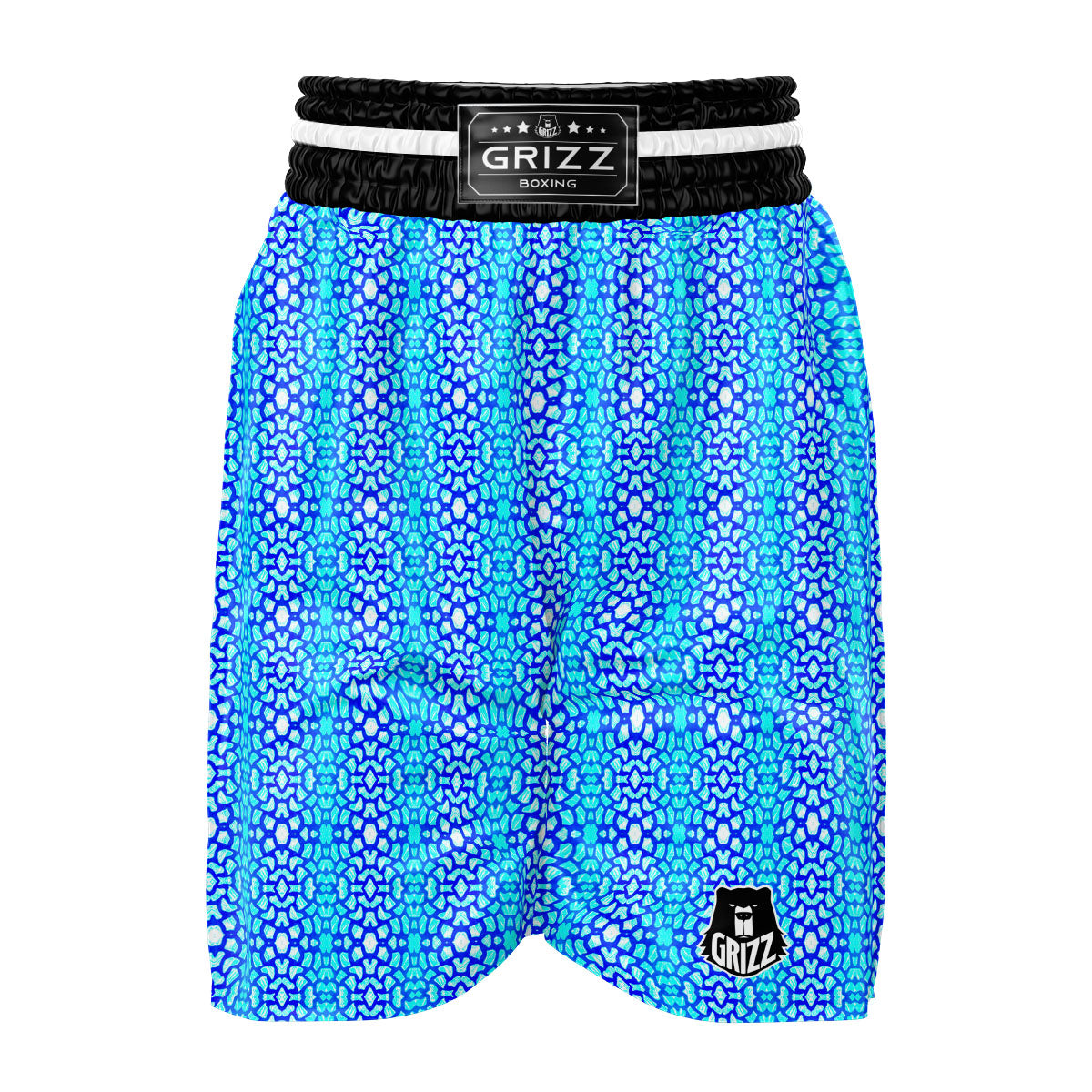 Giraffe Turquoise Print Pattern Boxing Shorts-grizzshop