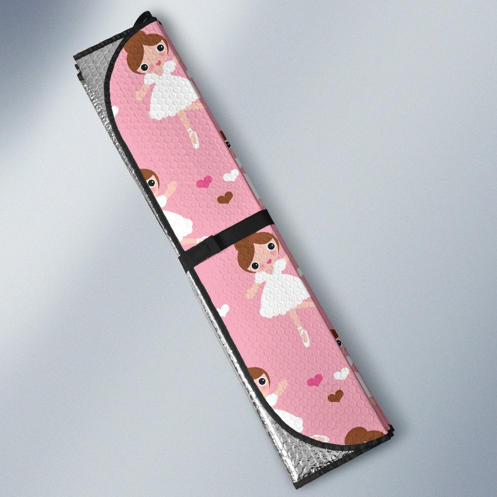 Girl Ballet Pattern Print Car Sun Shade-grizzshop