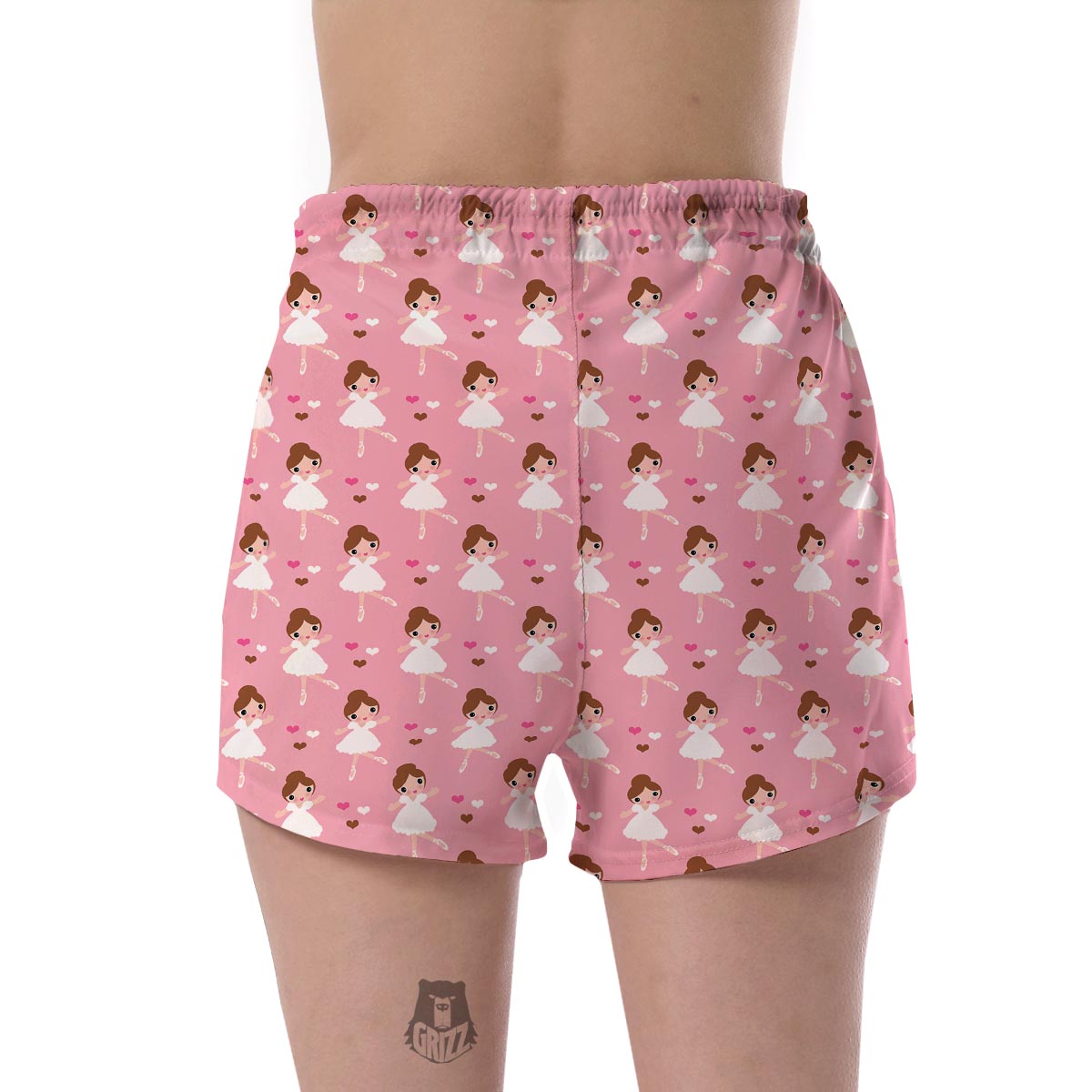 Girl Ballet Pattern Print Women's Shorts-grizzshop