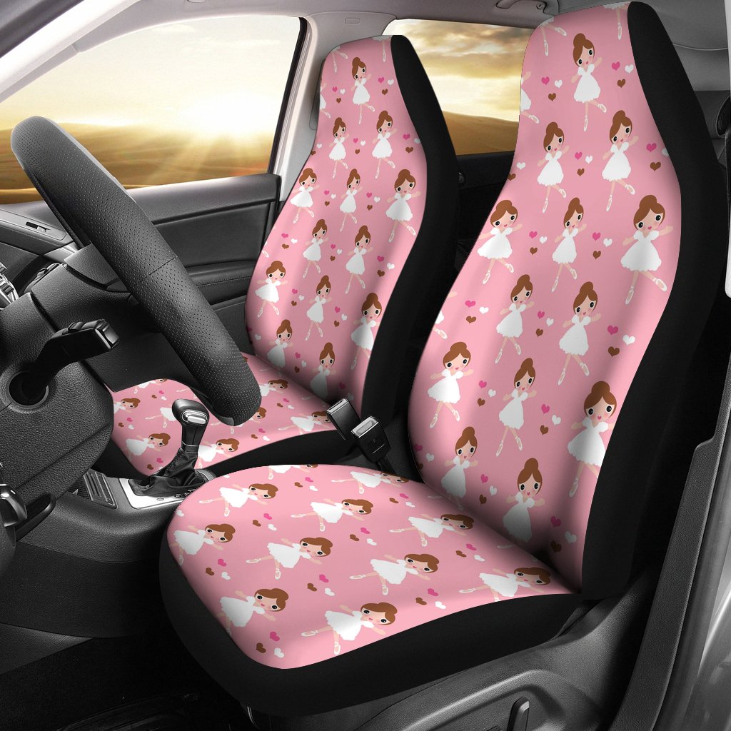 Girl Ballet Pattern Print Universal Fit Car Seat Cover-grizzshop