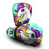 Girly Unicorn Teal Print Boxing Gloves-grizzshop
