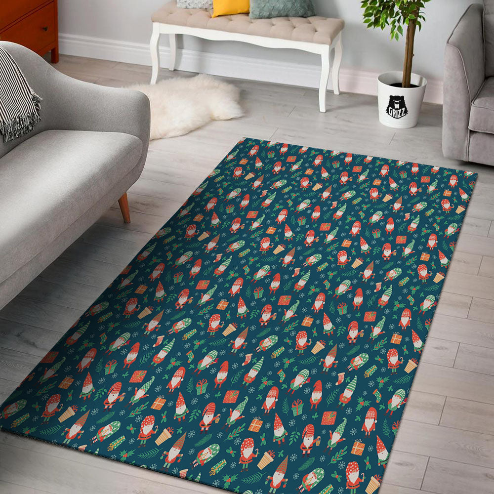Gnomes Christmas Print Pattern Floor Mat-grizzshop