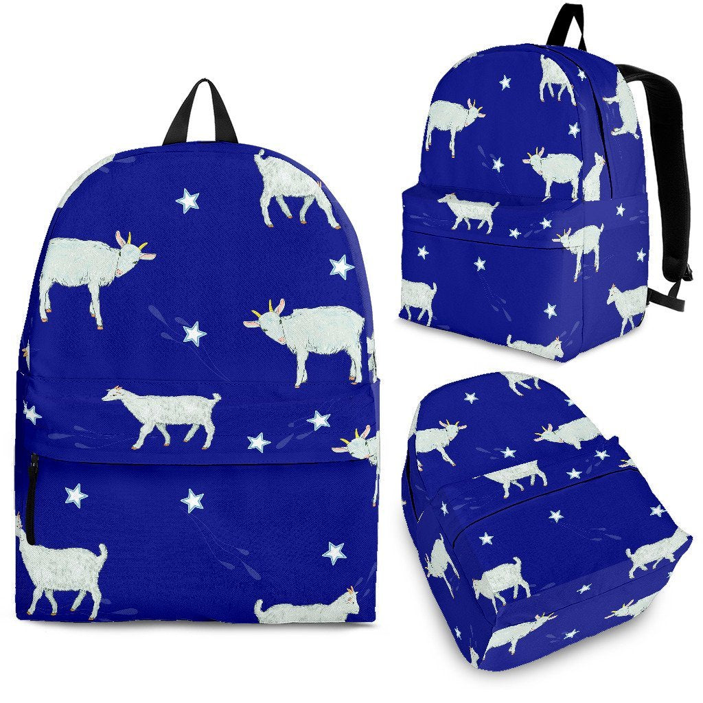 Goat Sheep Pattern Print Backpack-grizzshop