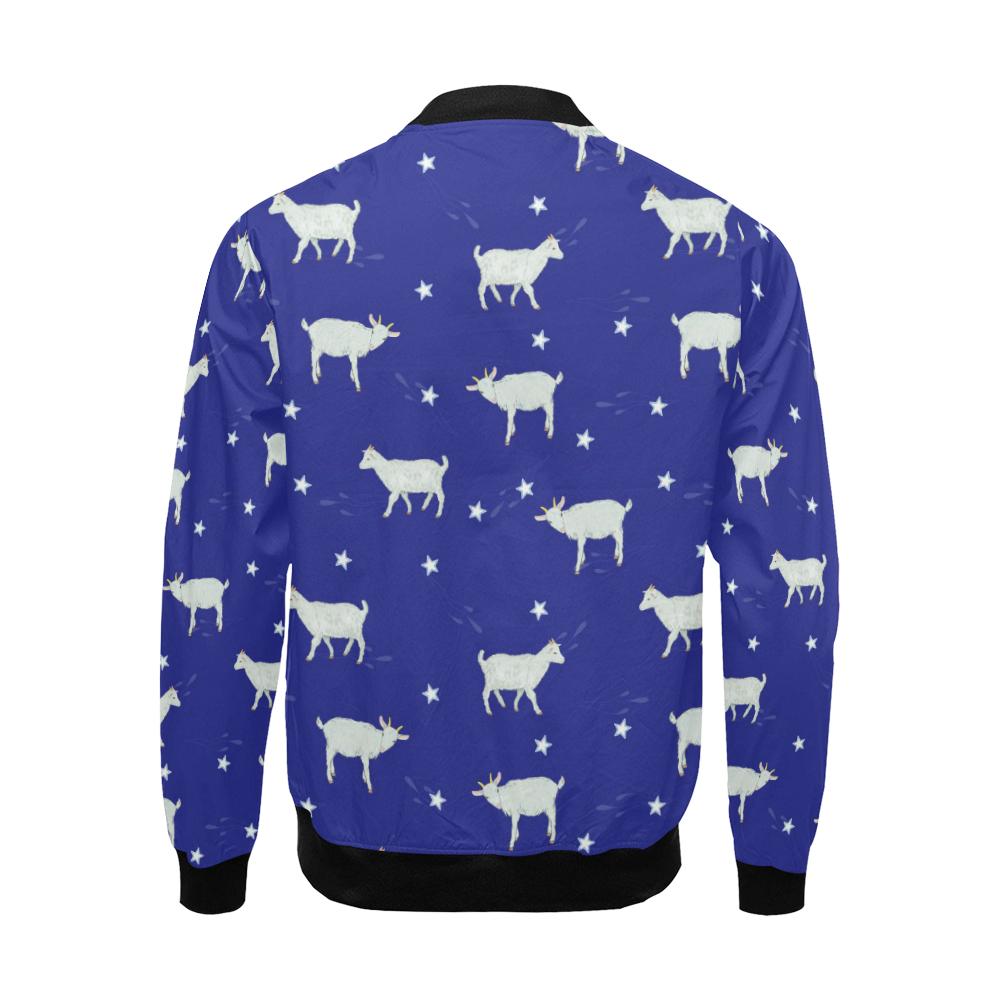 Goat Sheep Pattern Print Men's Bomber Jacket-grizzshop