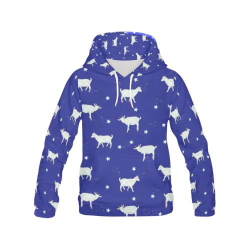 Goat Sheep Pattern Print Women Pullover Hoodie-grizzshop