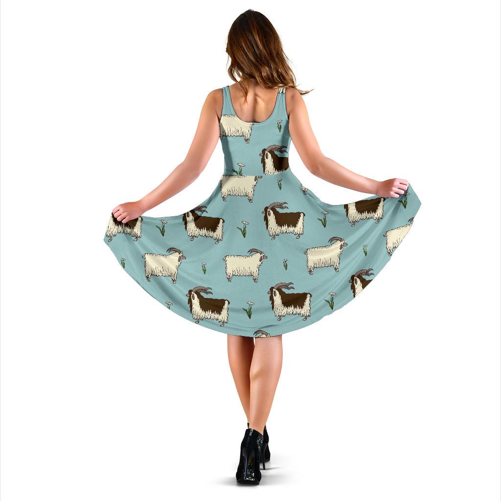 Goat Sheep Print Pattern Dress-grizzshop