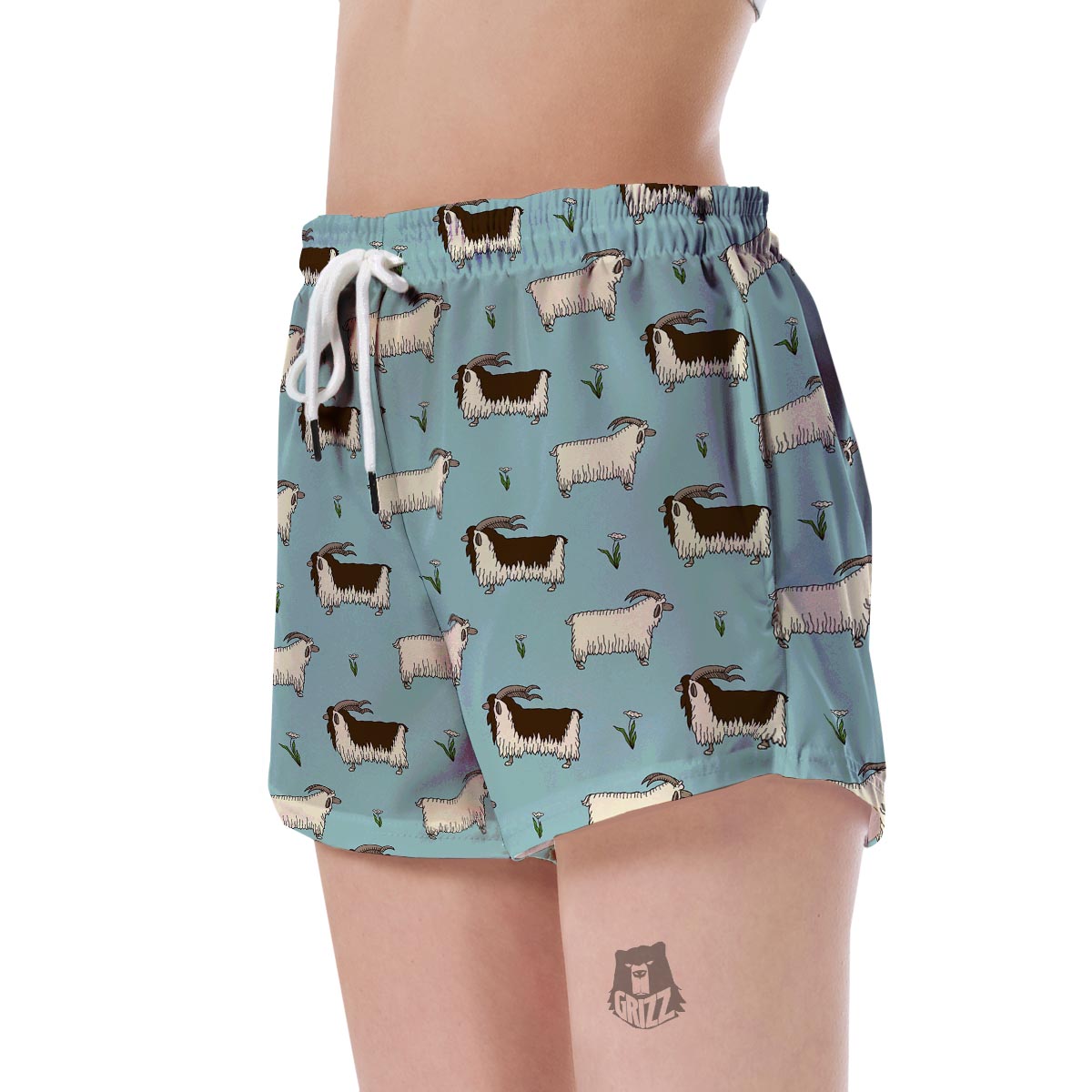 Goat Sheep Print Pattern Women's Shorts-grizzshop