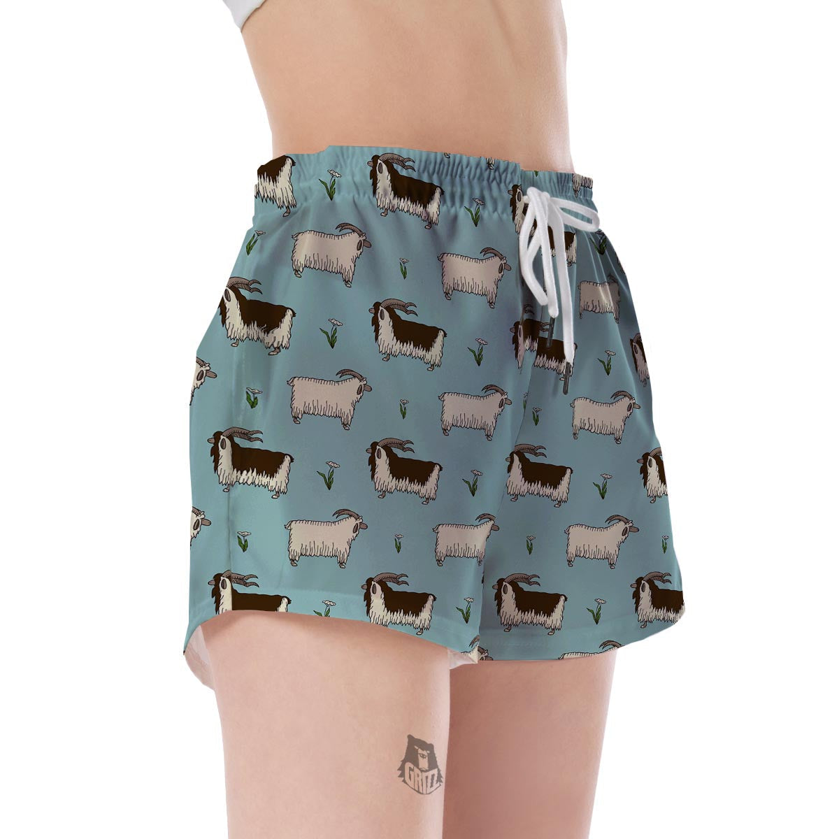 Goat Sheep Print Pattern Women's Shorts-grizzshop