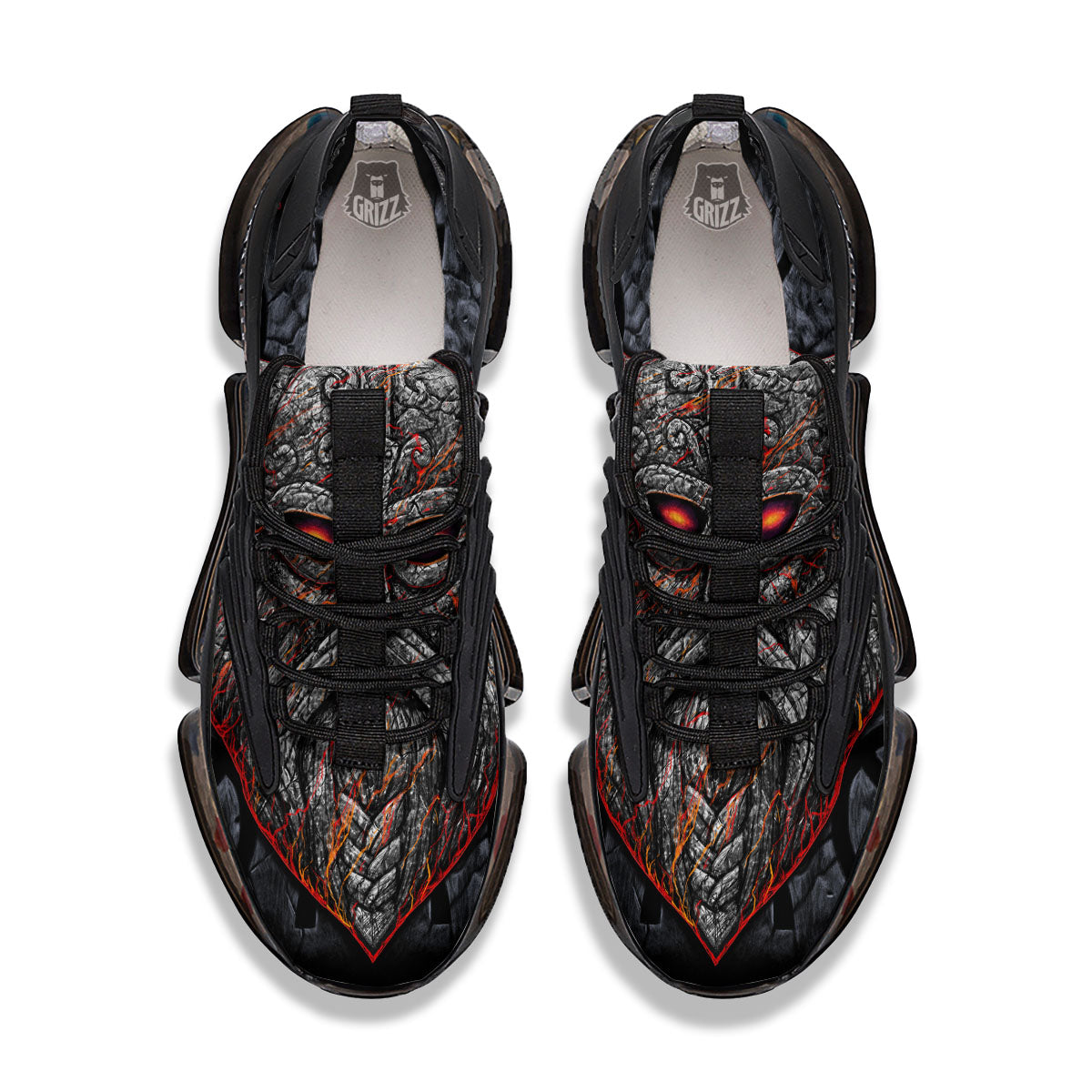 God Odin Ancient Viking Norse Print Black Gym Shoes-grizzshop
