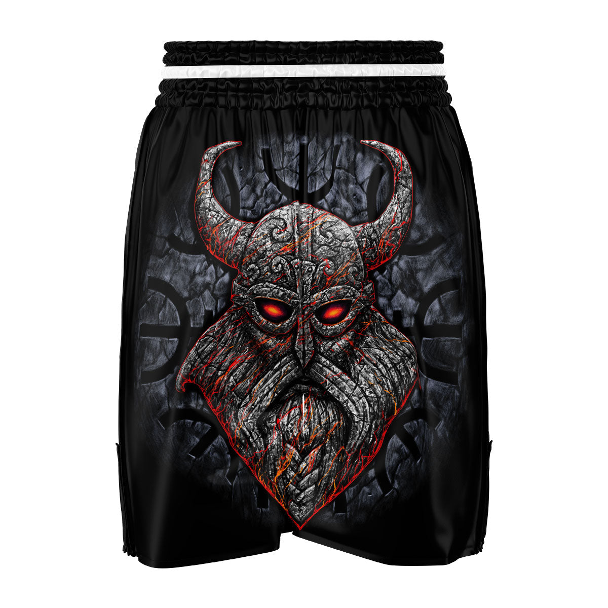 God Odin Ancient Viking Norse Print Boxing Shorts-grizzshop