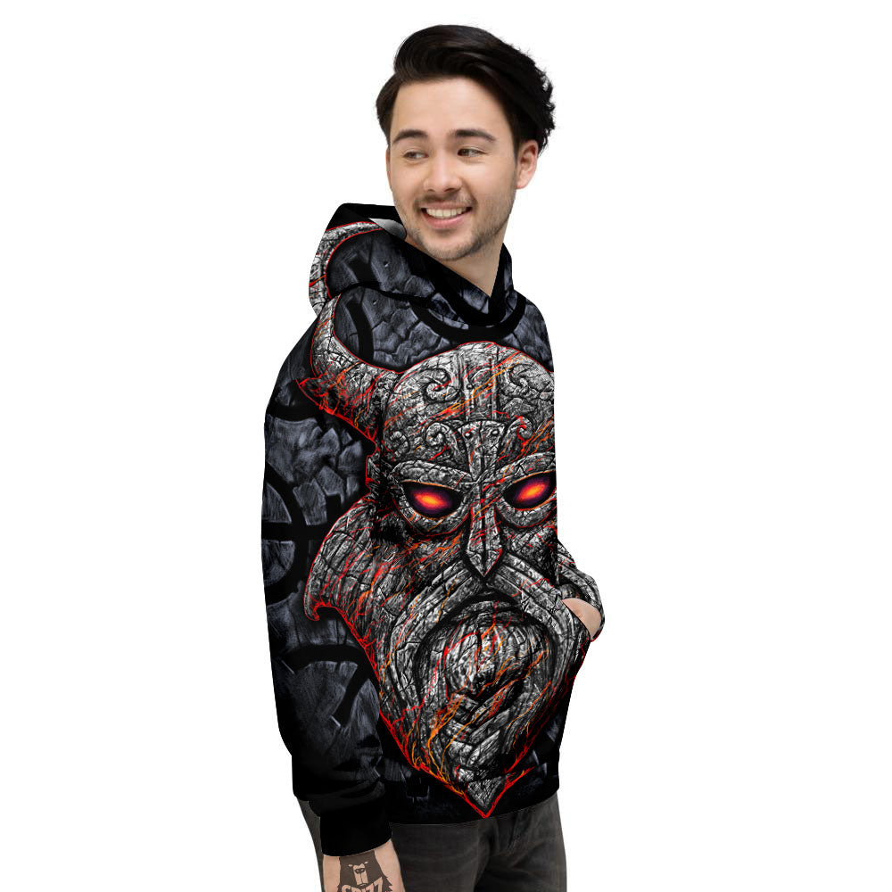 God Odin Ancient Viking Norse Print Men's Hoodie-grizzshop