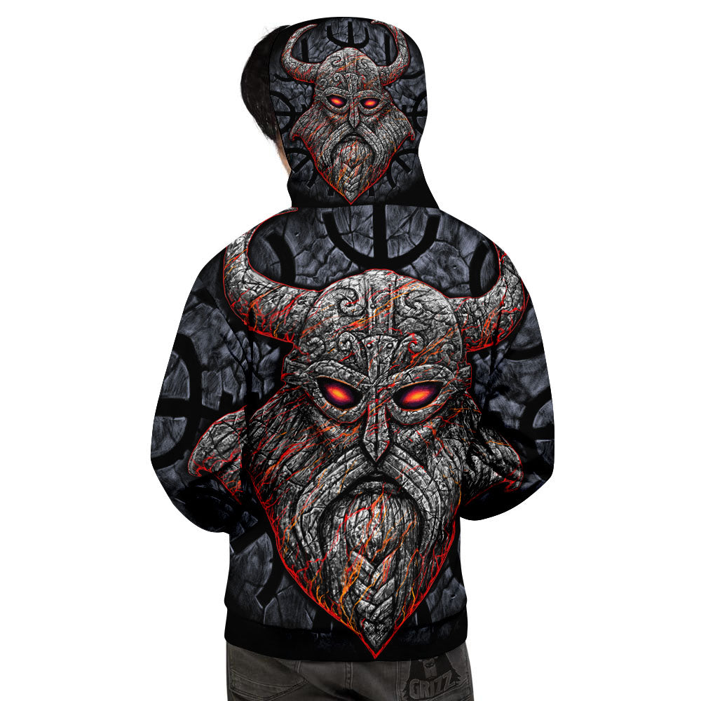 God Odin Ancient Viking Norse Print Men's Hoodie-grizzshop
